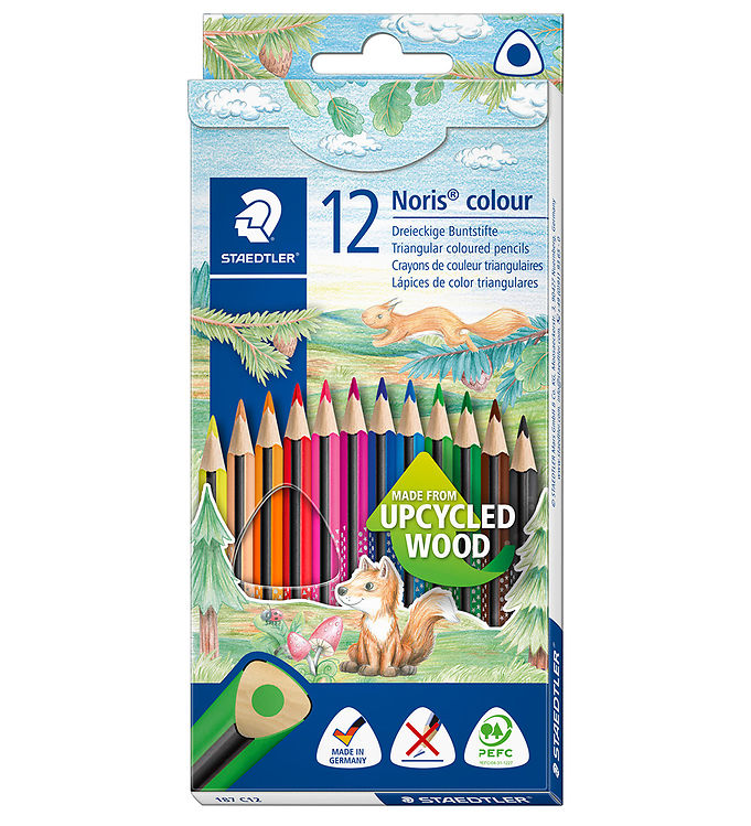 Staedtler Farveblyanter - Noris Upcycled Wood - 12 stk. billede