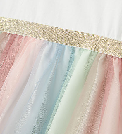 Name It Kjole - NmfAnna - Bright White m. Glimmer Name It Kjole - NmfAnna - Bright White m. Glimmer