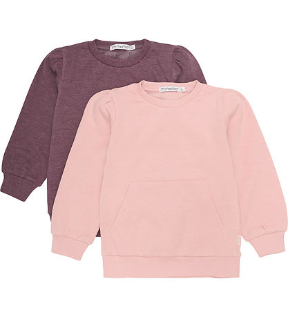Minymo Sweatsshirt - 2-pak - Misty Rose Minymo Sweatsshirt - 2-pak - Misty Rose