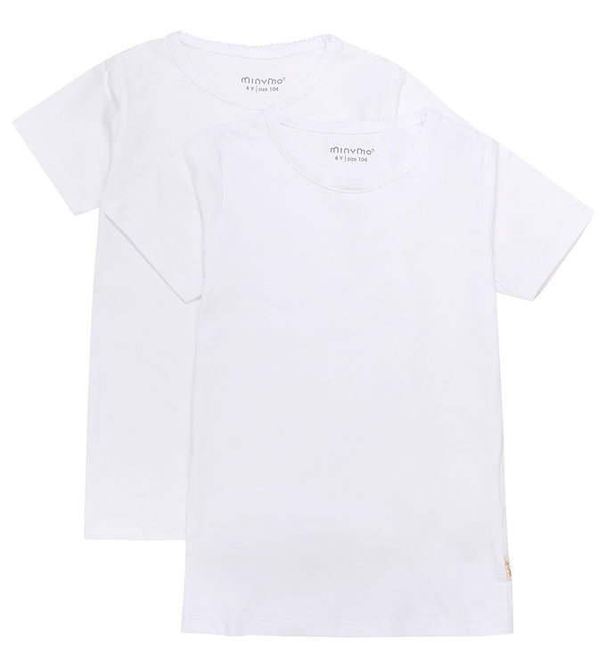 Minymo Børne T-shirt 2-Pak - White