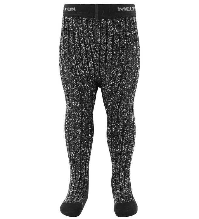 Melton Strømpebukser - Bambus - Black