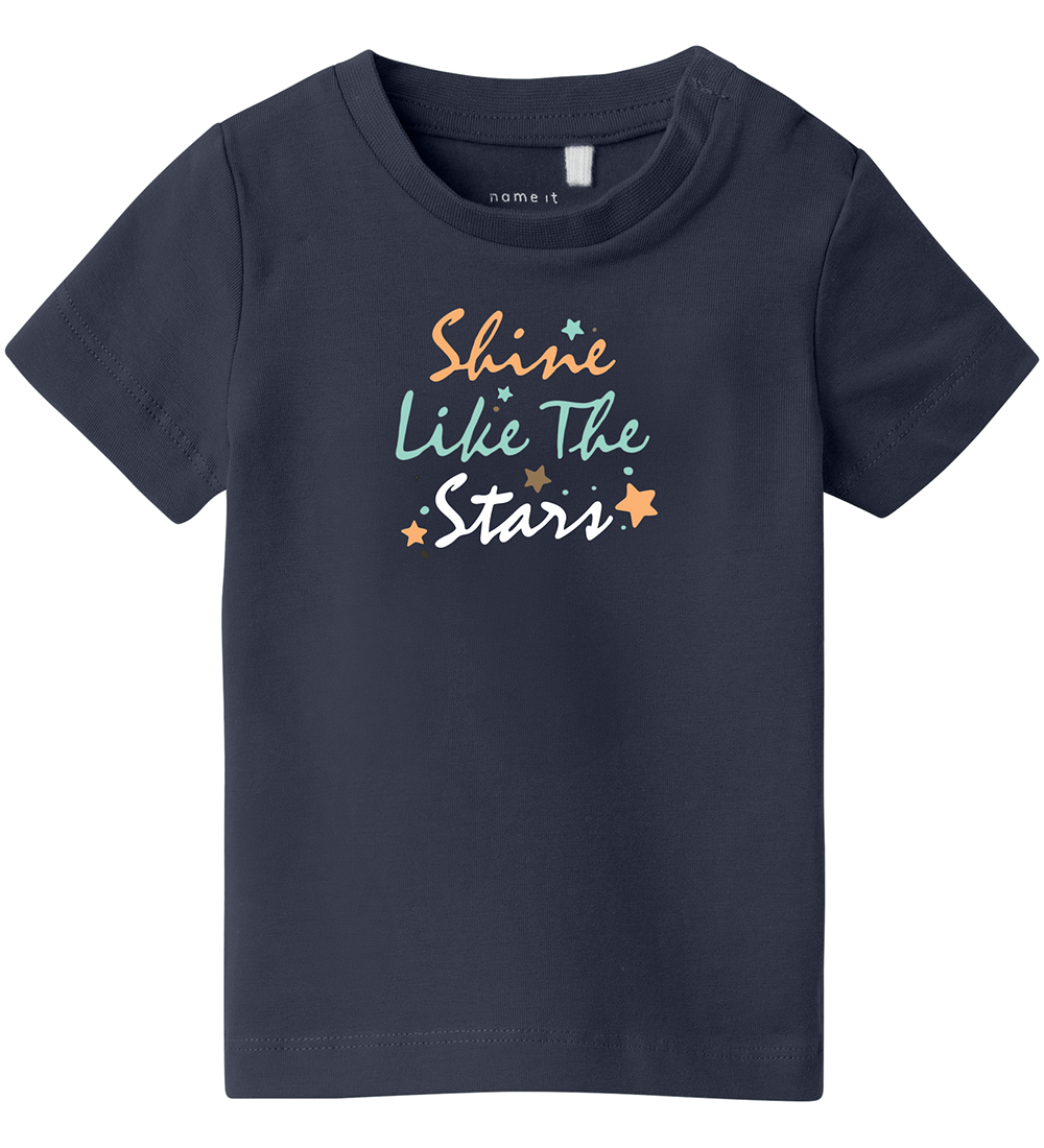 Name It T-Shirt - NbmVacion - Dark Sapphire/Schitter als de ster - Name It - 50 - T-Shirts