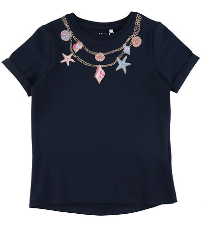 Name It T-shirt - NmfVix - Dark Sapphire/Necklace Name It T-shirt - NmfVix - Dark Sapphire/Necklace