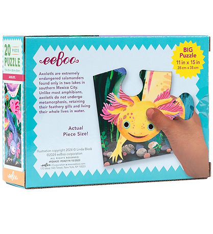 Eeboo Puslespil - 20 Brikker - 28x38 cm - Axolotl Eeboo Puslespil - 20 Brikker - 28x38 cm - Axolotl