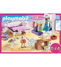 Playmobil Dollhouse - Soveværelse m. Syhjørne - 70208 - 67 Dele