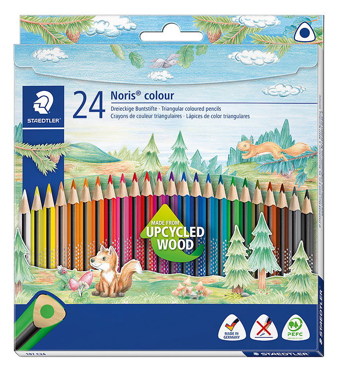 Staedtler Farveblyanter - Noris Upcycled Wood - 24 stk billede