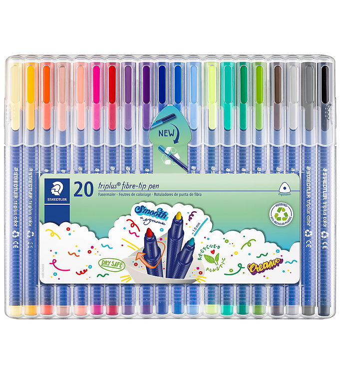 Staedtler Tuscher - 20 stk - Triplus Fibre-tip Pen - 1,0 mm billede