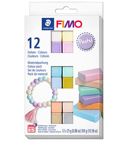 Staedtler FIMO Modellervoks - Soft - 12x25 g - Pastel Staedtler FIMO Modellervoks - Soft - 12x25 g - Pastel