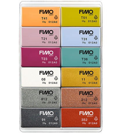 Staedtler FIMO Modellervoks - Soft - 12x25 g - Fashion  Staedtler FIMO Modellervoks - Soft - 12x25 g - Fashion