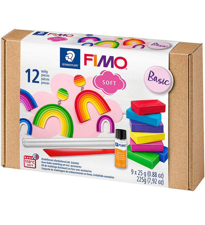Staedtler FIMO Leklera m. Verktyg - Soft - 12 Delar - 9x25 g
