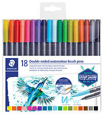 Staedtler Tuscher - 18 stk. - Double-ended Watercolour Brush Pen Staedtler Tuscher - 18 stk. - Double-ended Watercolour Brush Pen