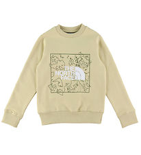 The North Face Sweatshirt - Graphic - Gravel/Forest Olive The North Face Sweatshirt - Graphic - Gravel/Forest Olive