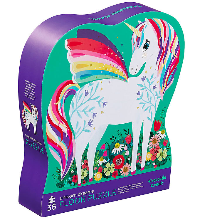 Crocodile Creek Puslespil - 36 Brikker - Unicorn Dreams