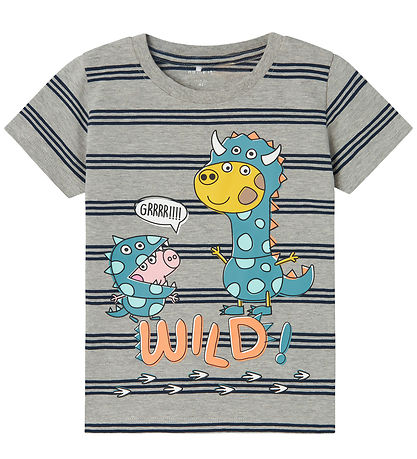 Name It T-shirt - NmmAfaf - Gurli Gris - Grey Melange