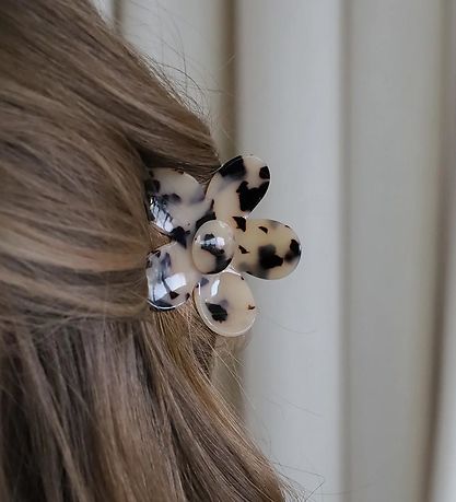 By Stær Haarspange - Adeline - 7 cm - Schwarz/Beige