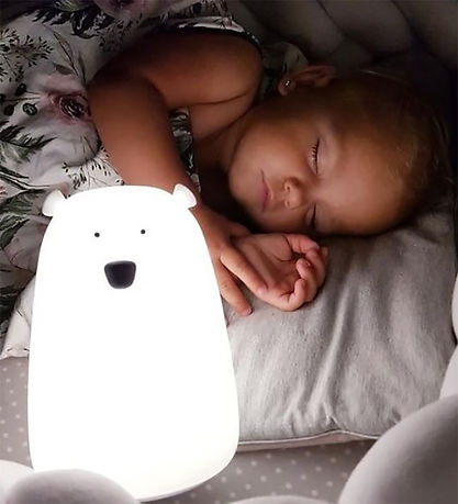 Rabbit & Friends Lampe - Bjørn - 10,7x16 cm - Hvid Rabbit & Friends Lampe - Bjørn - 10,7x16 cm - Hvid