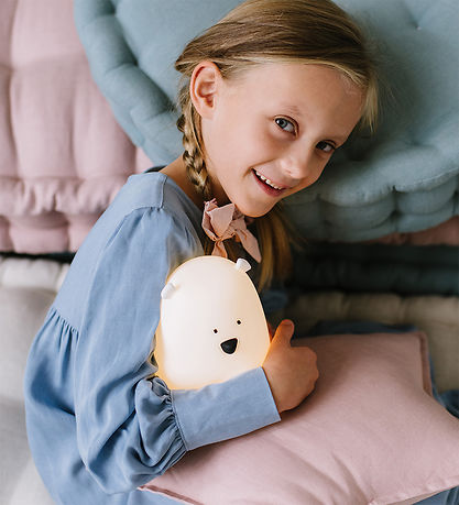 Rabbit & Friends Lampe - Bjørn - 10,7x16 cm - Hvid Rabbit & Friends Lampe - Bjørn - 10,7x16 cm - Hvid