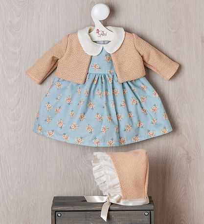 Asi Dúkkuföt - 46 cm - Leonora - Drapplitað/Blár