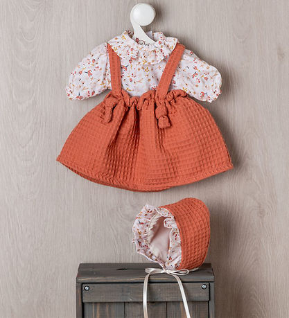 Asi Dukketøj - 46 cm - Leonora - Terracotta/Hvid