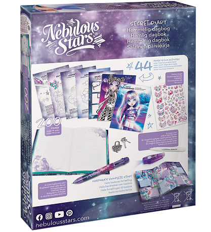 Nebulous Stars Dagbog m. Lås/Tilbehør - Isadora Nebulous Stars Dagbog m. Lås/Tilbehør - Isadora