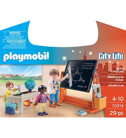 Playmobil City Life - Skole - Carry Case - 70314 - 29 Dele Playmobil City Life - Skole - Carry Case - 70314 - 29 Dele