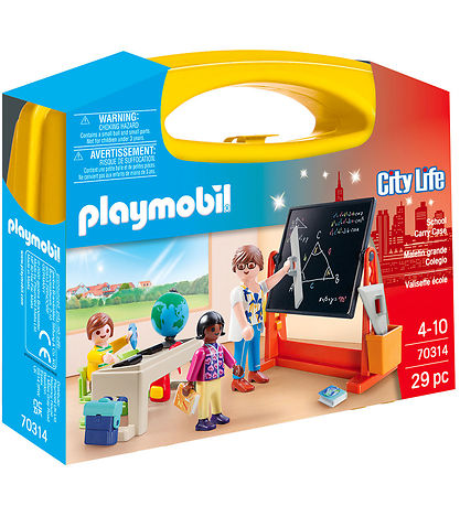 Playmobil City Life - Skole - Carry Case - 70314 - 29 Dele Playmobil City Life - Skole - Carry Case - 70314 - 29 Dele