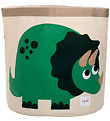 3 Sprouts Opbevaringskurv - 44,5x43 cm - Dinosaur