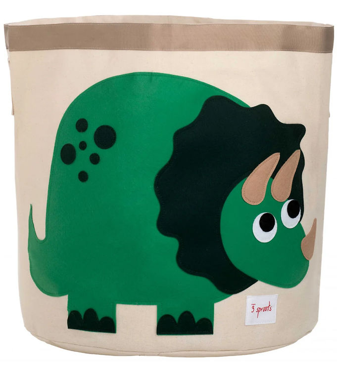 3 Sprouts Opbevaringskurv - 44,5x43 cm - Dinosaur