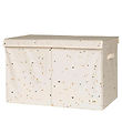 3 Sprouts Opbevaringskasse m. Låg - 63x38x39 cm - Terrazzo/Creme 3 Sprouts Opbevaringskasse m. Låg - 63x38x39 cm - Terrazzo/Creme