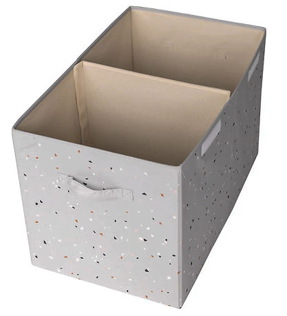 3 Sprouts Opbevaringskasse m. Låg - 63x38x39 cm - Terrazzo/Lyseg