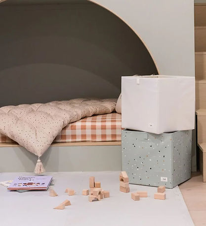 3 Sprouts Opbevaringskasse - 33x33x33 cm - Terrazzo/Grøn 3 Sprouts Opbevaringskasse - 33x33x33 cm - Terrazzo/Grøn