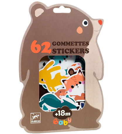 Djeco Klistermærker - 62 stk. - Skovdyr Djeco Klistermærker - 62 stk. - Skovdyr