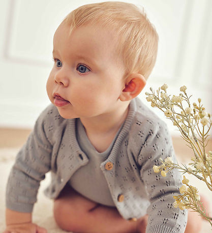 Müsli Cardigan - Knitted - Pointelle - Jasmine Blue