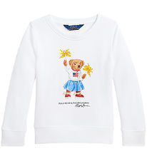 Polo Ralph Lauren Sweatshirt - Hvid m. Bamse Polo Ralph Lauren Sweatshirt - Hvid m. Bamse