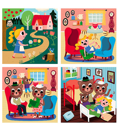 Vilac WoodJigsaw Puzzle - 4x9 Bricks - Goldilocks