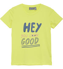Color Kids T-shirt - Polyester - Limelight m. Tekst Color Kids T-shirt - Polyester - Limelight m. Tekst