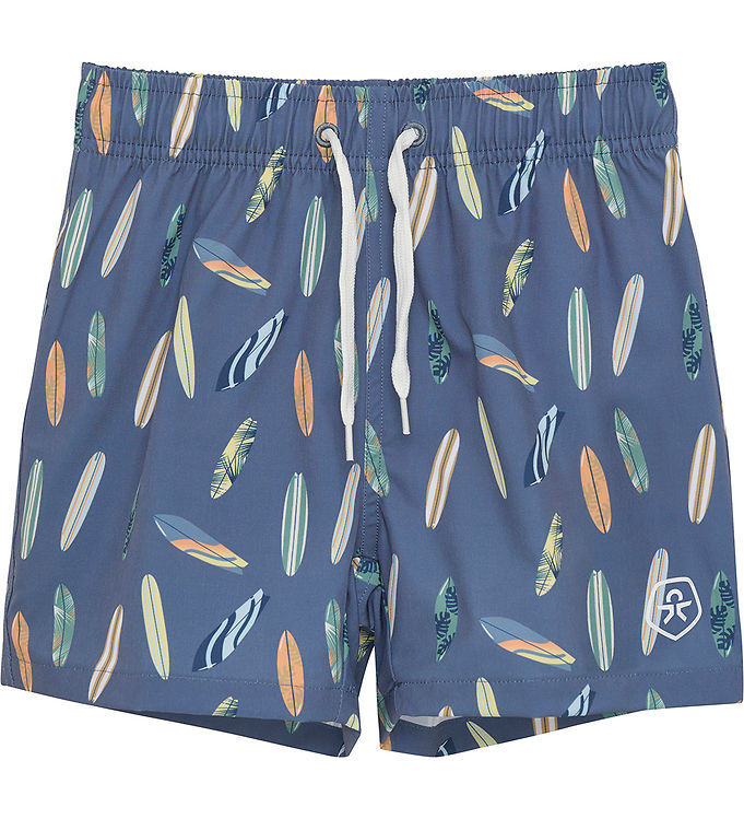 Color Kids Badeshorts - Vintage Indigo m. Surfbrætter