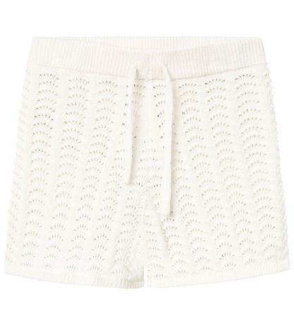 Lil' Atelier Shorts - Strik - NbfJohanna - Coconut Milk m. Hulmø