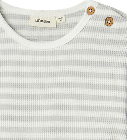 Lil' Atelier T-shirt - NmmJonas - Oyster Mushroom m. Struktur