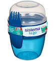 Sistema Madkasse m. Bestik - Snack Capsule - 515 ml - Blå Sistema Madkasse m. Bestik - Snack Capsule - 515 ml - Blå
