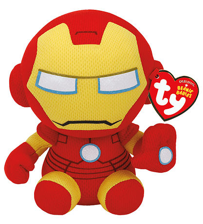 Ty Bamse - Beanie Babies - 15 cm - Marvel Iron Man  Ty Bamse - Beanie Babies - 15 cm - Marvel Iron Man