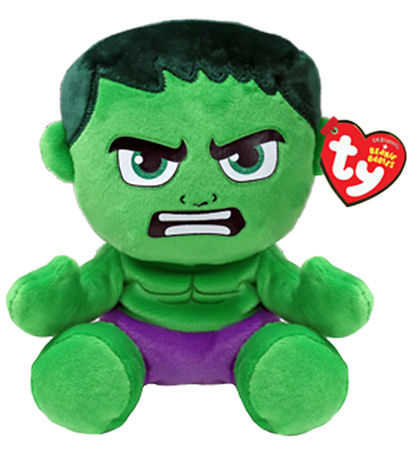 Ty Soft Toy - Beanie Babies - 17 cm - Marvel Hulk
