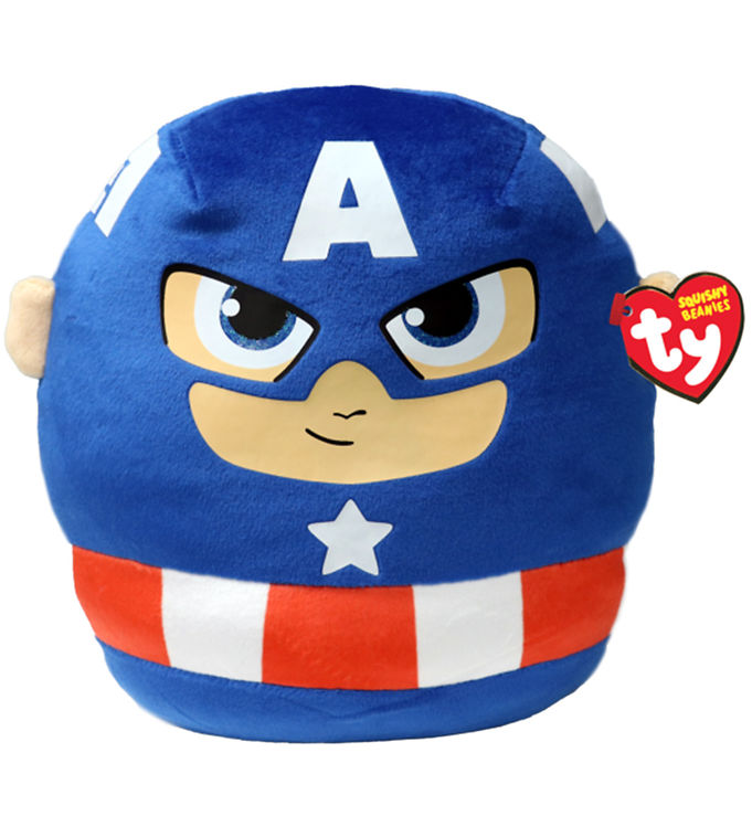 Ty Bamse - Squish Marvel - 35 cm - Captain America