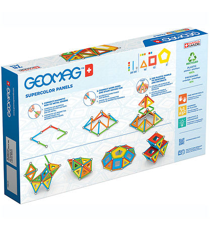 Geomag Magnetsæt - Supercolor Panels Recycled - 78 Dele Geomag Magnetsæt - Supercolor Panels Recycled - 78 Dele
