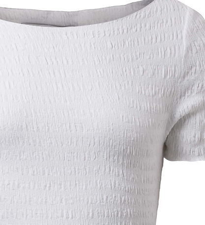 Hound Kjole - Asymetric - Hvid m. Struktur