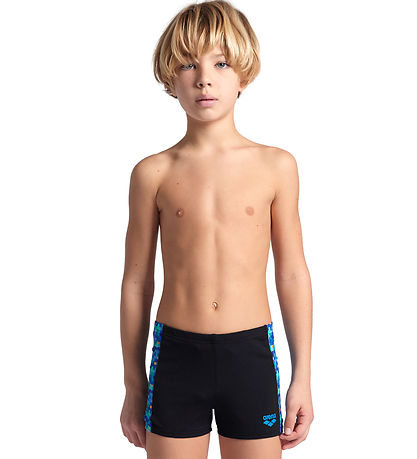 Arena Badebukser - Pooltiles - Black/Blue Multi