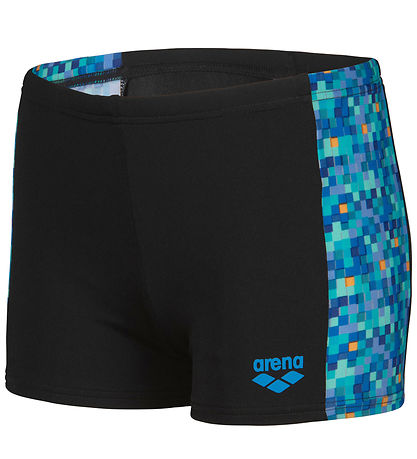 Arena Badebukser - Pooltiles - Black/Blue Multi
