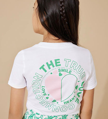 Kids Only T-Shirt - KogIna - Bright White/Love