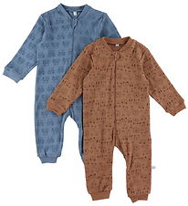 Pippi Baby Jumpsuits - Nightsuits - 2-Pack - Blue Mirage Pippi Baby Jumpsuits - Nightsuits - 2-Pack - Blue Mirage