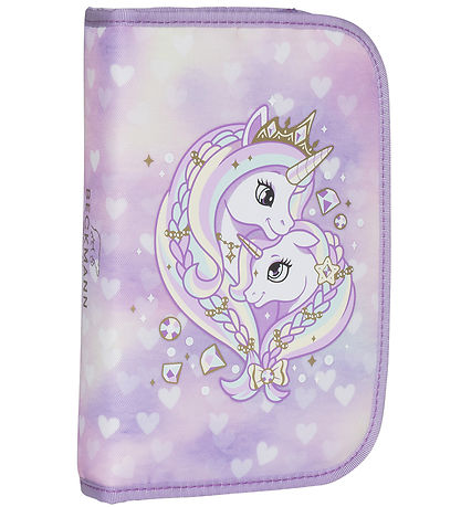 Beckmann Pencil Case w. Contents - Unicorn Princess - Purple